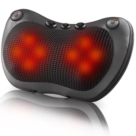 Electric Neck and Back Massager with Heat and Vibration - Full Body Support Pillow