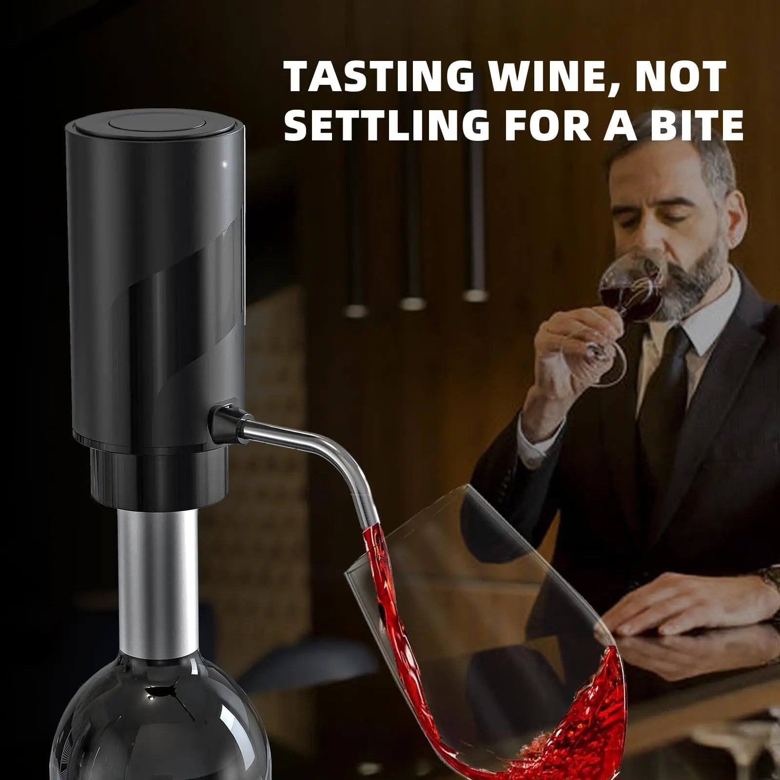 Rechargeable Electric Wine Aerator & Dispenser - Automatic Decanter for Christmas Parties and Gifts