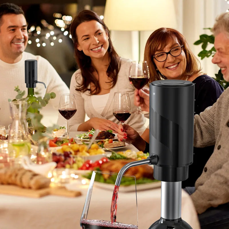 Rechargeable Electric Wine Aerator & Dispenser - Automatic Decanter for Christmas Parties and Gifts